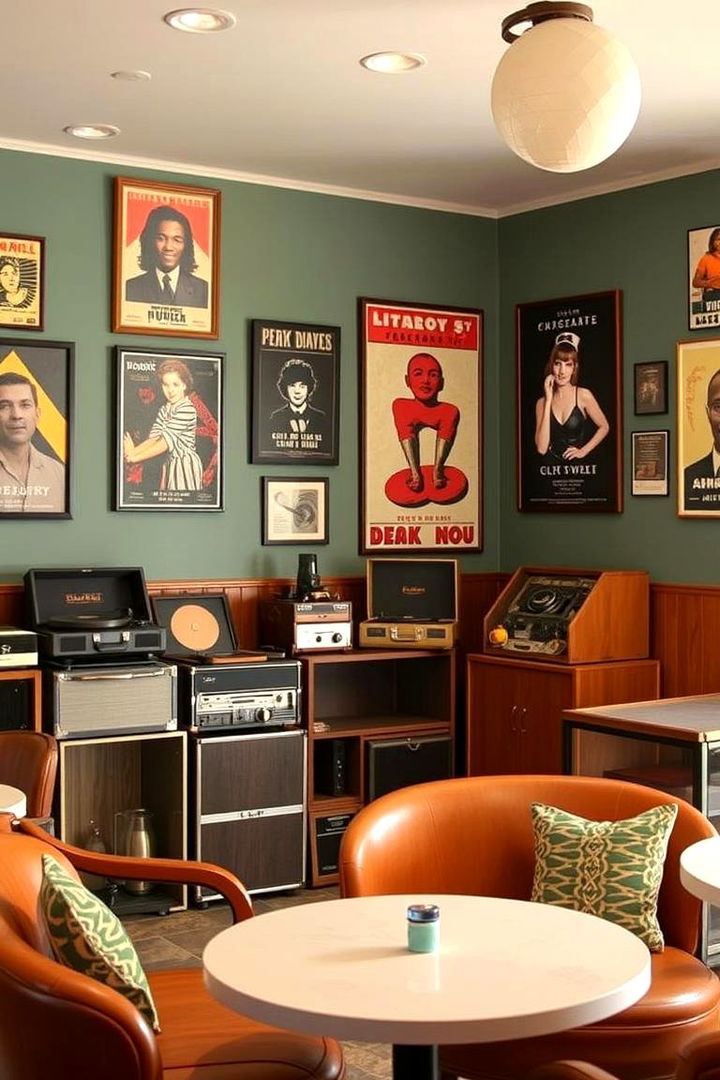 Vintage Music Haven - 22 Black Man Cave Ideas