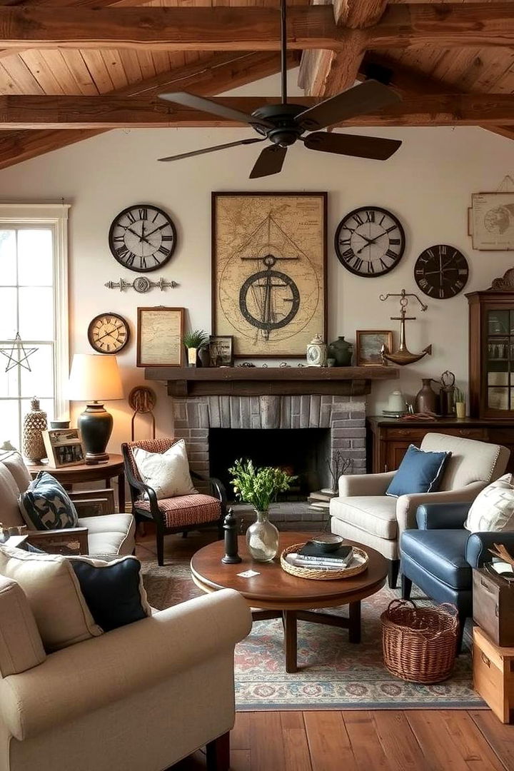 Vintage Nautical Decor - 22 Coastal Living Room Ideas