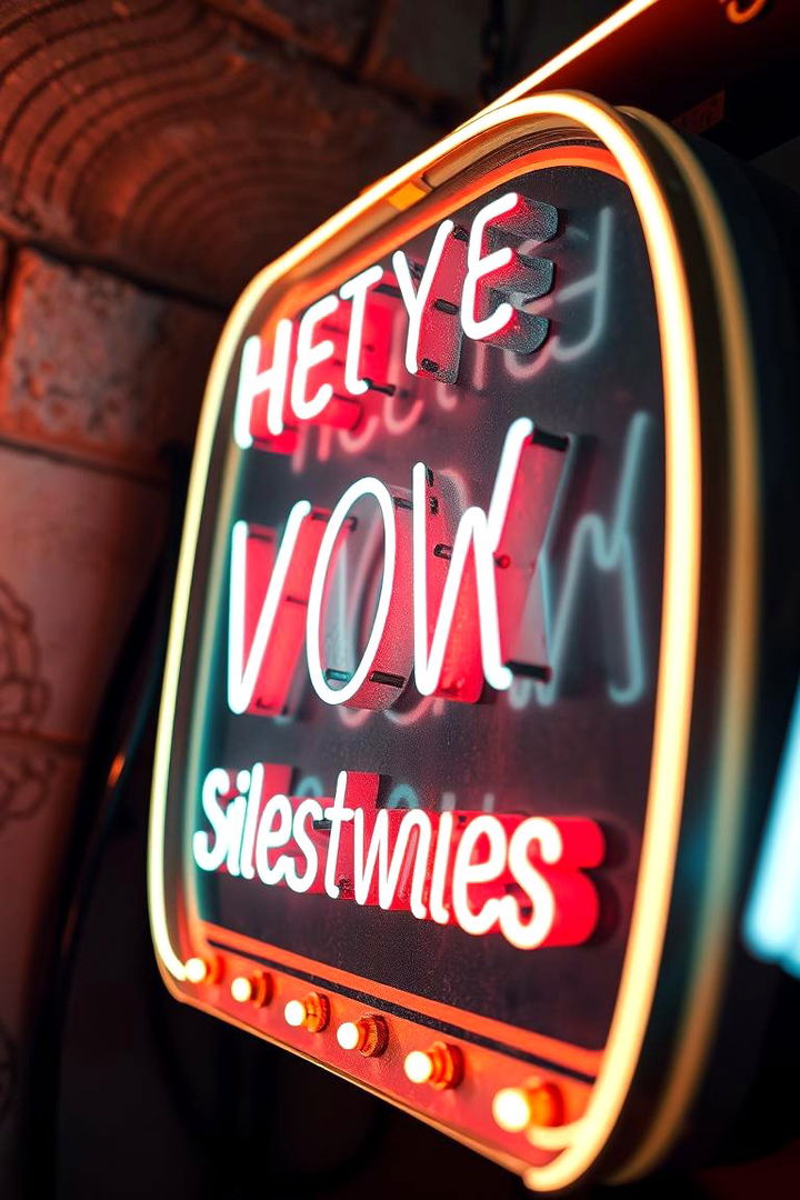 Vintage Neon Sign Decor - 22 Neon Bedroom Ideas