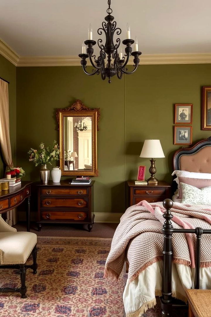 Vintage Olive Elegance - 22 Olive Green Bedroom Ideas