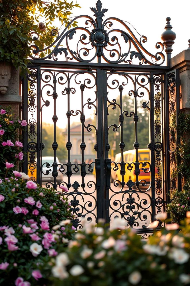 Vintage Ornate Garden Accent - 22 garden gate ideas