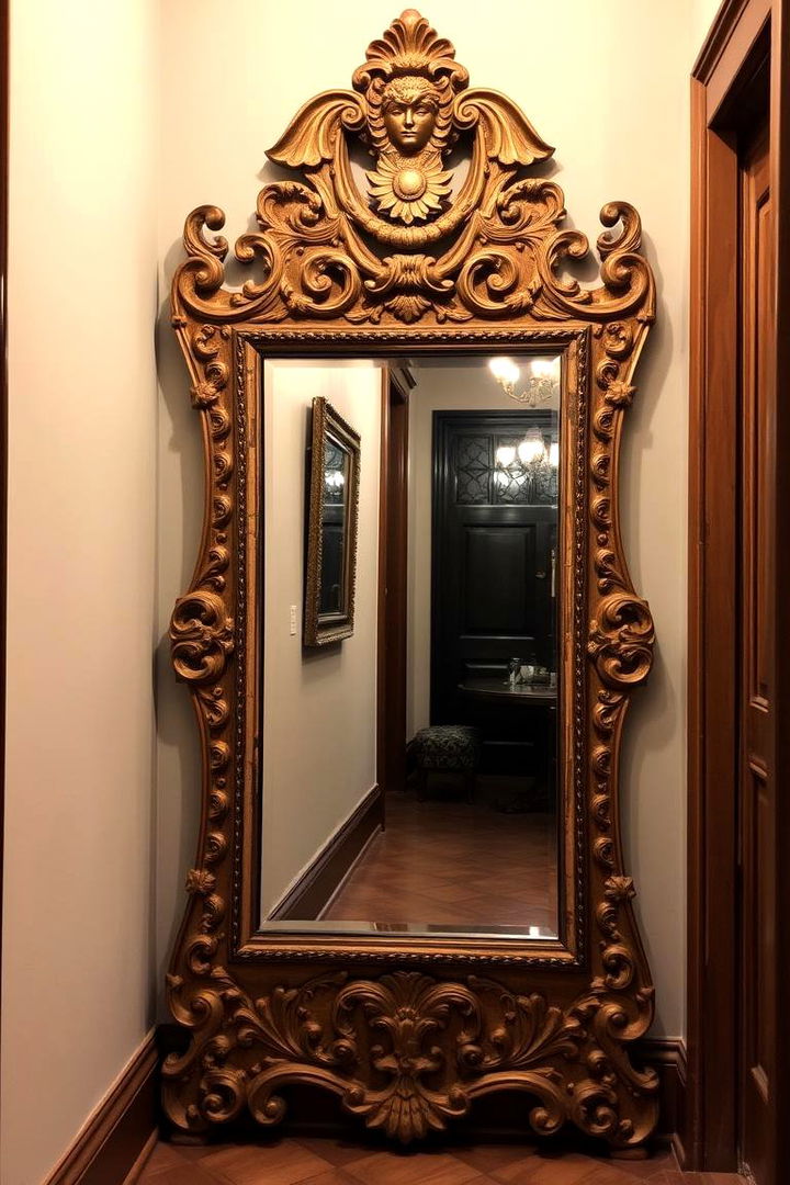 Vintage Ornate Mirror - 22 hallway mirror ideas