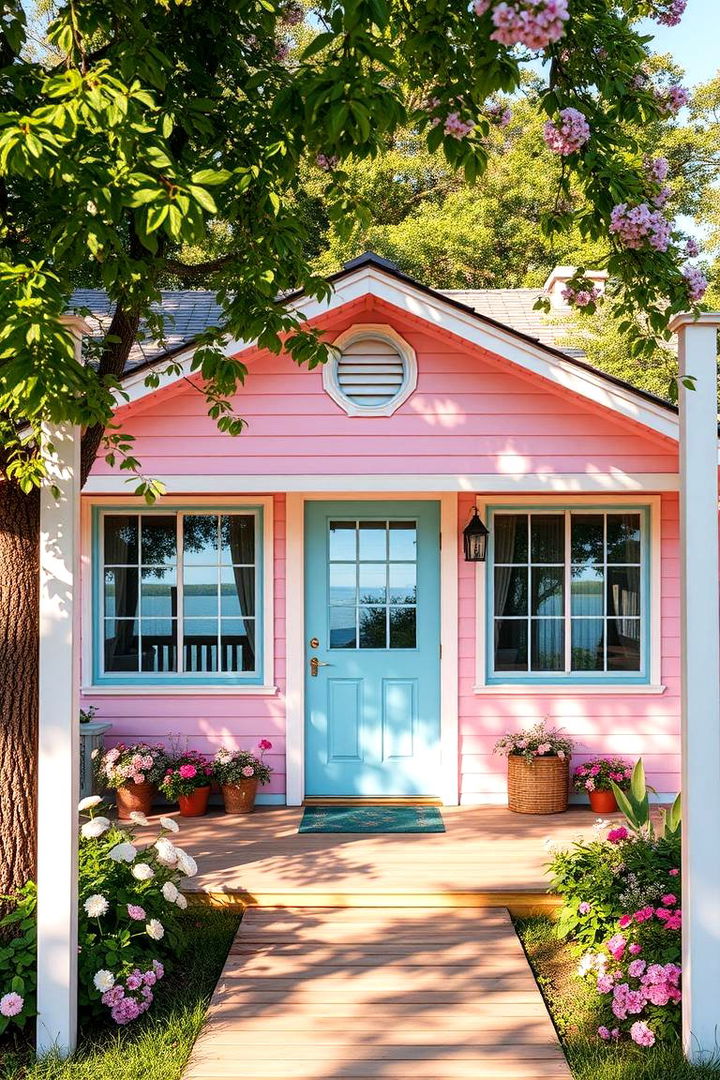 Vintage Pastel Appeal - 22 Lake House Exterior Colors Ideas
