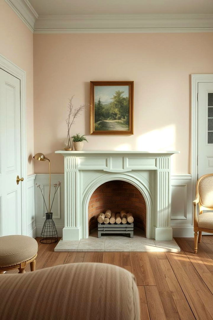 Vintage Pastels for Cozy Ambiance - 22 Fireplace Paint Ideas