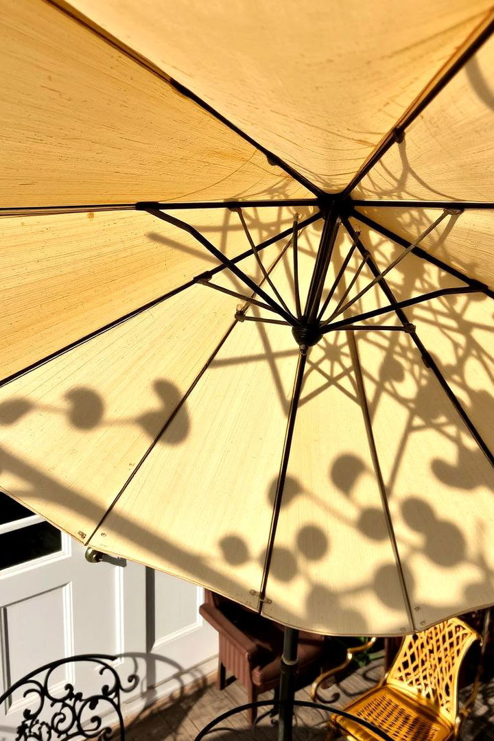 Vintage Patio Umbrella Charm - 22 Farmhouse Patio Ideas