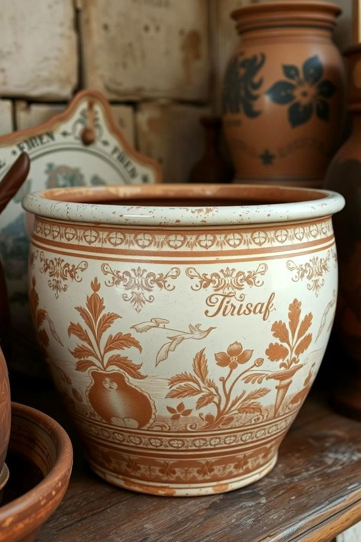 Vintage Patterned Charm - 22 Painted Pot Ideas