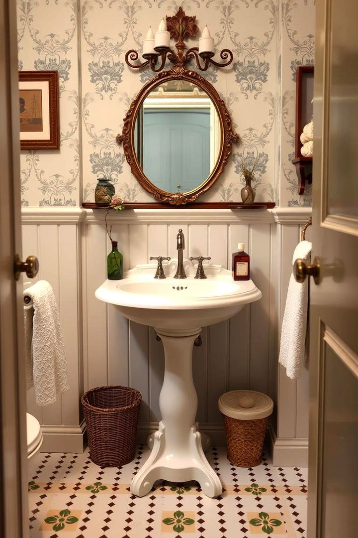 Vintage Pedestal Sink Charm - Bathroom Sink Ideas: Modern and Functional Designs