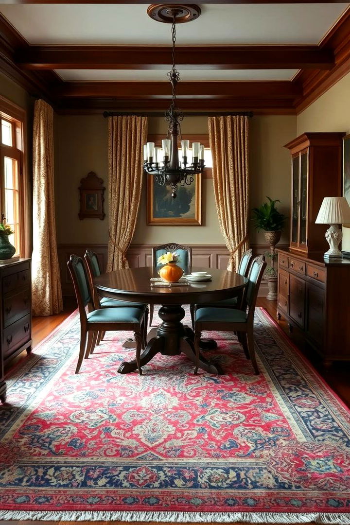 Vintage Persian Rug for Dining Elegance - 22 Dining Room Rug Ideas