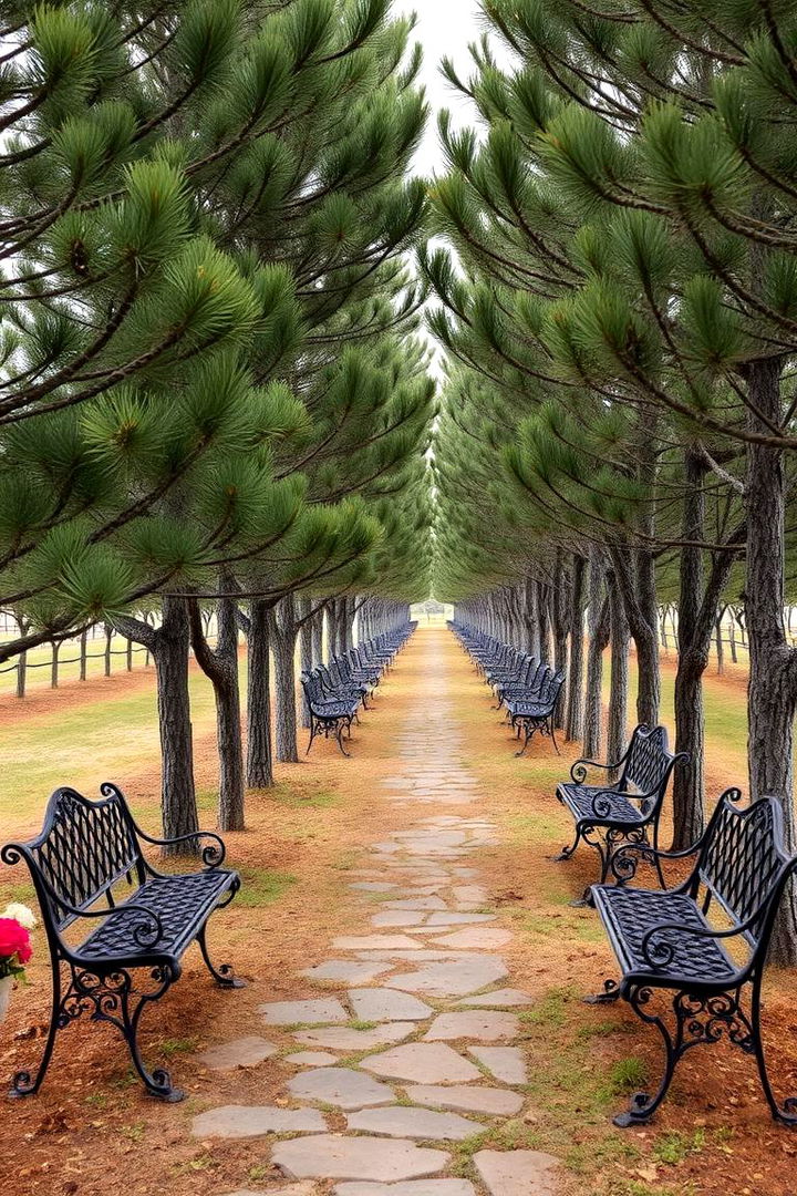 Vintage Pine Orchard Charm - 22 Pine Tree Landscape Ideas