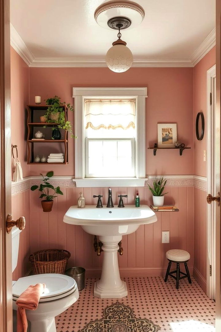 Vintage Pink Bathroom Charm - 22 Pink Bathroom Ideas
