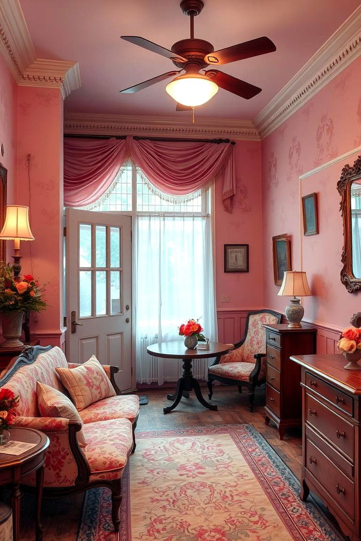 Vintage Pink Charm - 22 Pink Living Room Ideas