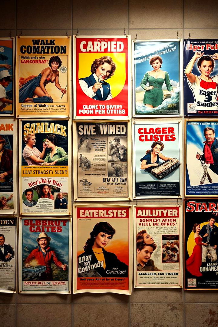 Vintage Poster Showcase - 22 Wall Collage Ideas
