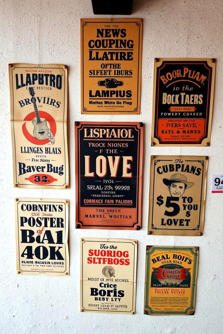 Vintage Posters - 22 living room wall decor ideas