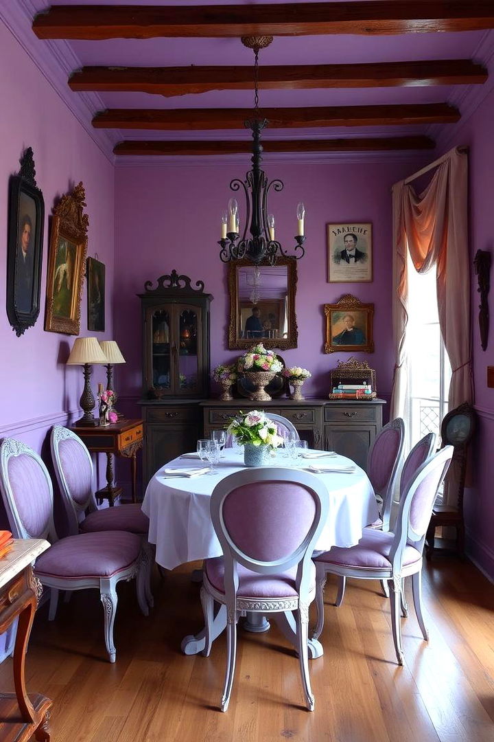 Vintage Purple Charm - 22 Purple Dining Room Ideas