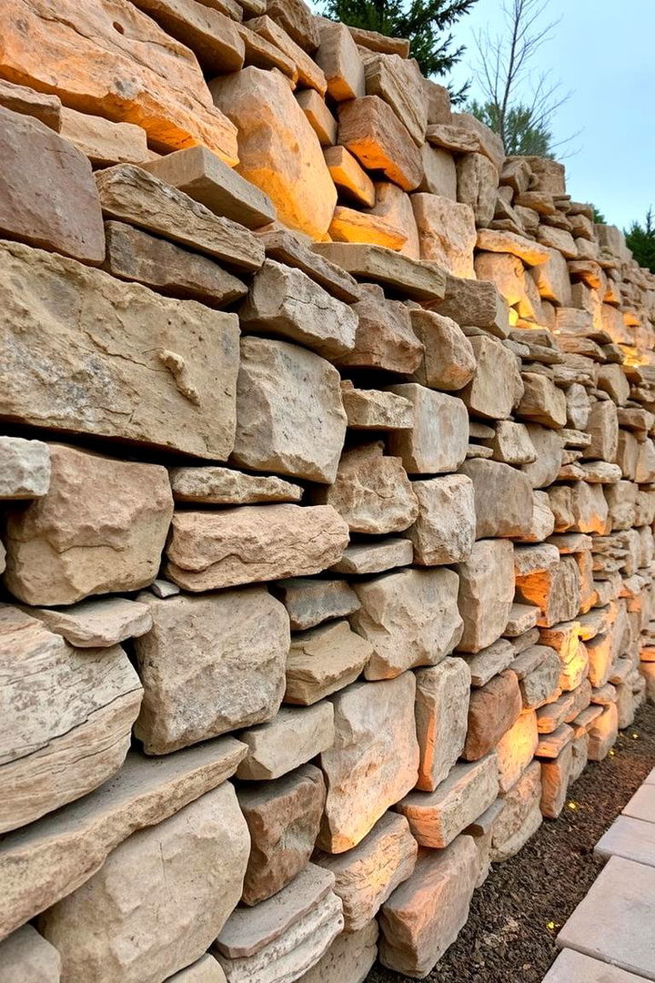 Vintage Quarry Style - 22 Natural Rock Retaining Wall Ideas