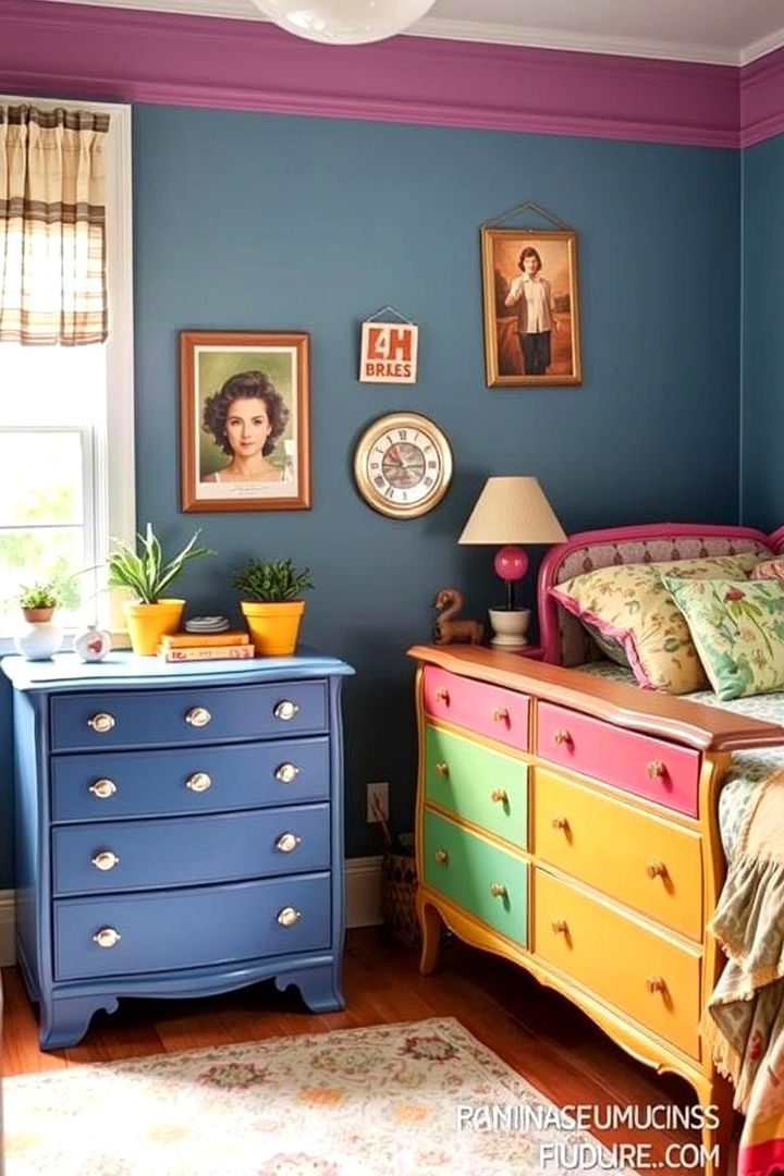 Vintage Rainbow Charm - 22 Rainbow Bedroom Ideas