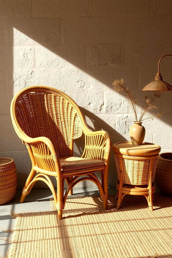 Vintage Rattan Furniture - 22 Boho Decor Ideas