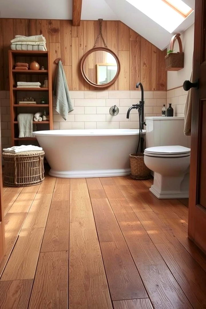 Vintage Reclaimed Wood Adaptations - 22 Bathroom Flooring Ideas