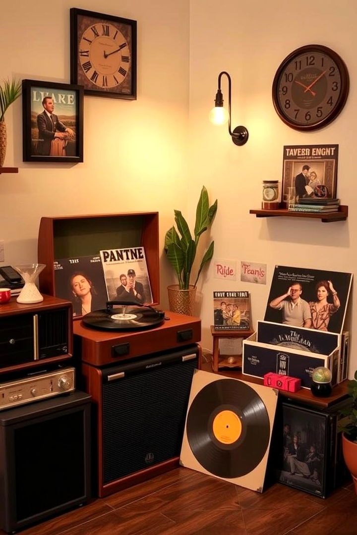 Vintage Record Player Setup - 22 Taylor Swift Themed Bedroom Decor Ideas