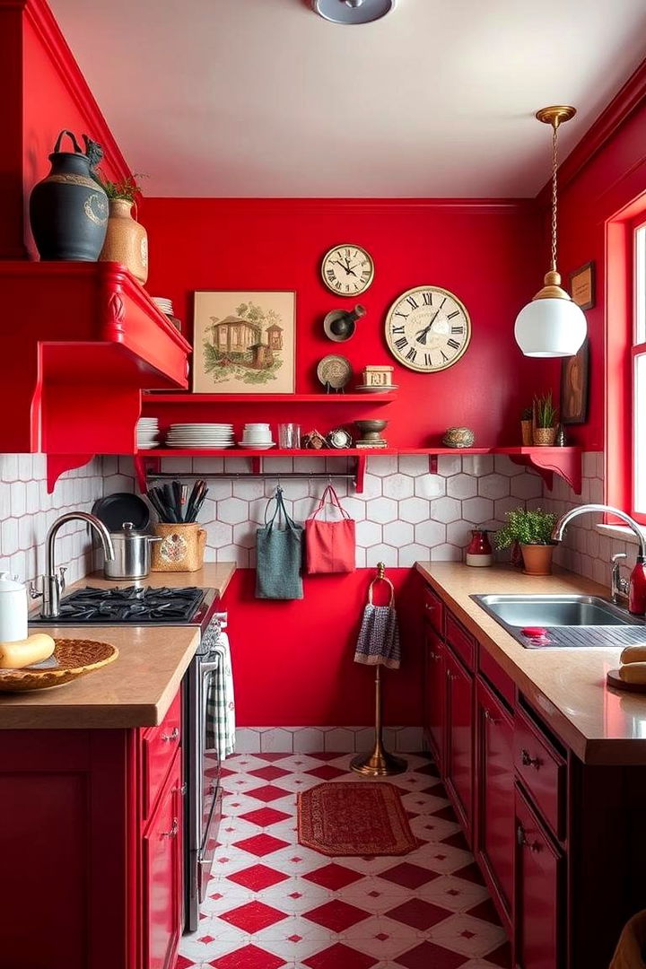 Vintage Red Inspirations - 22 Red Kitchens