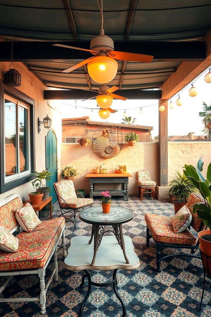 Vintage Retro Appeal - 22 Front Yard Patio Ideas