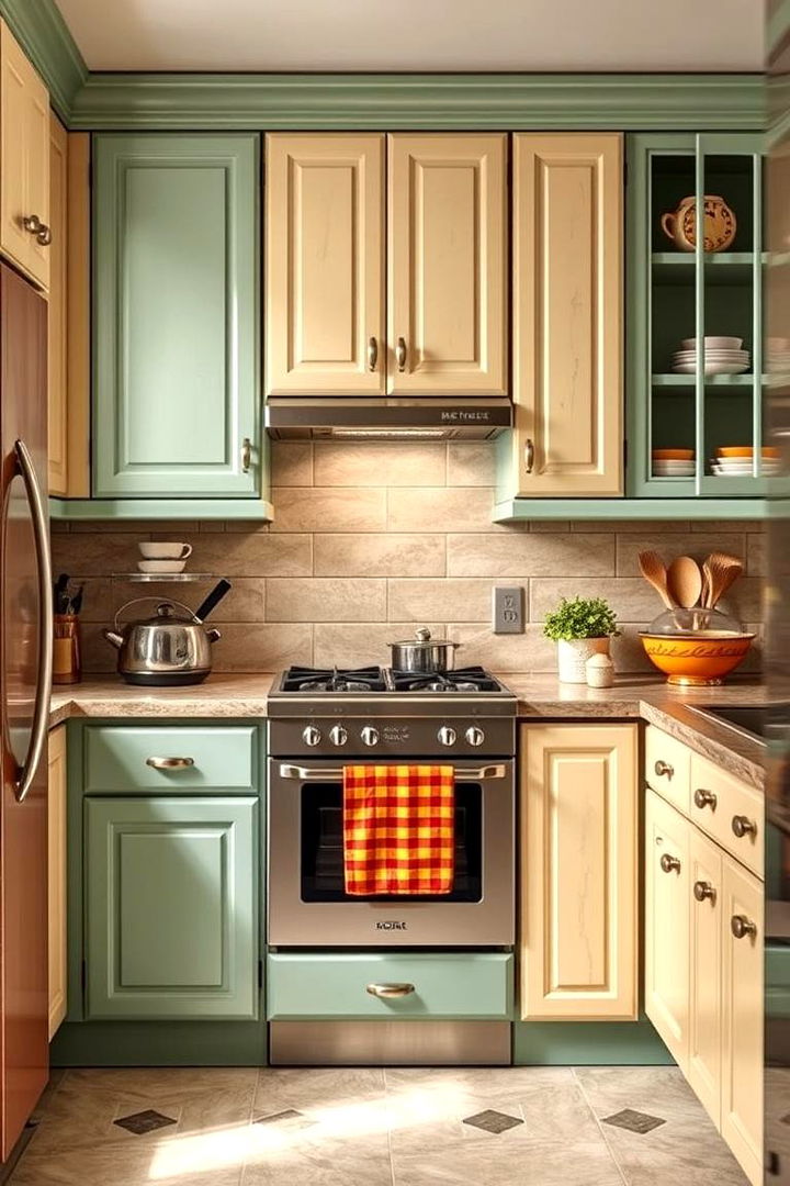 Vintage Retro Cabinets - 22 Kitchen Cabinet Ideas