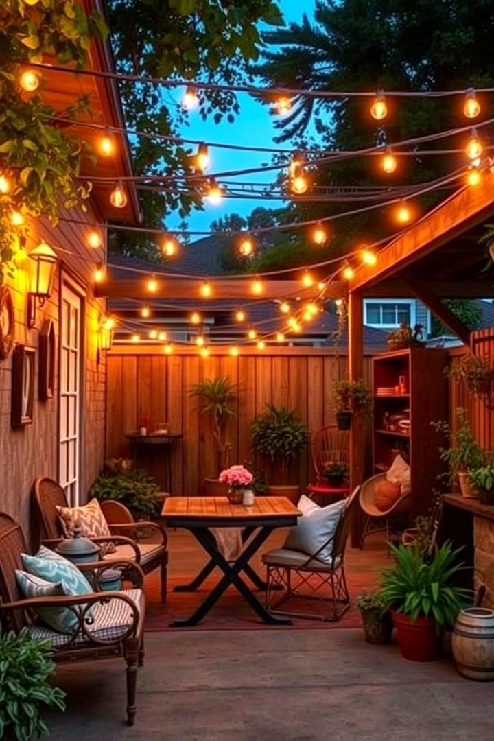 Vintage Retro Charm - 22 Patio String Light Ideas