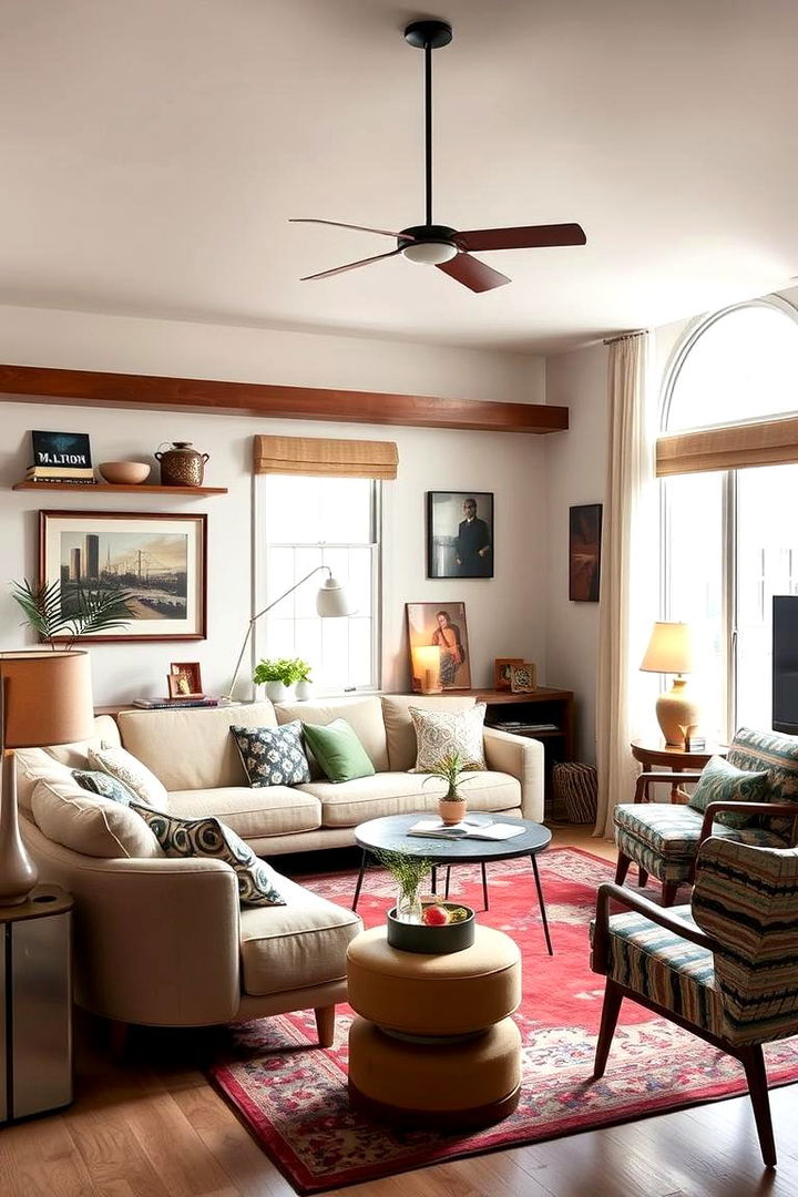 Vintage Retro Fusion - 22 Beige Couch Living Room Ideas