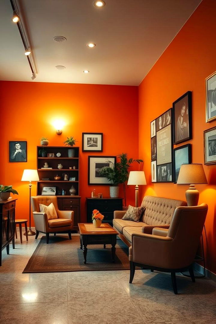 Vintage Retro Orange - 22 Orange Accent Wall Ideas