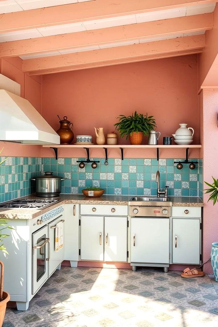 Vintage Retro Outdoor Kitchen - 22 Outdoor Kitchen Designs