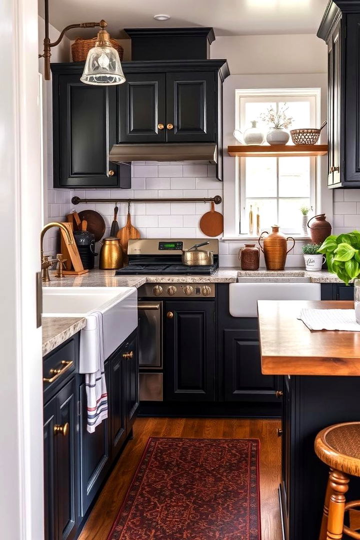 Vintage Revival - 22 Kitchens With Black Cabinets