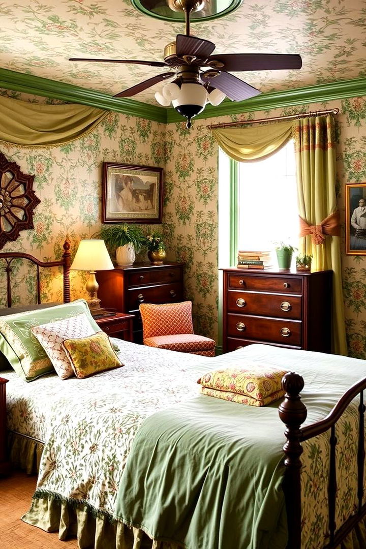 Vintage Revival Nostalgic Earthy Tones - 22 Green and Brown Bedroom Ideas