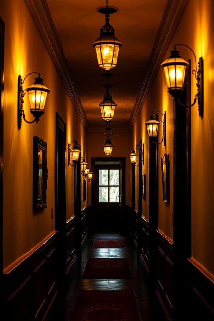 Vintage Sconce Charm - 22 Dark Hallway Ideas
