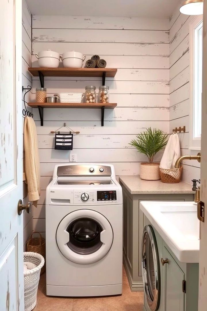 Vintage Shiplap Charm - 22 Shiplap Laundry Room Ideas