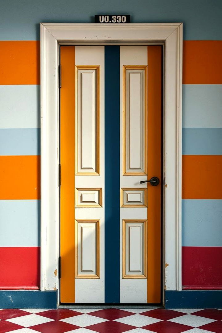 Vintage Striped Door - 22 Door Painting Ideas