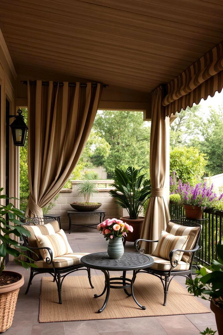 Vintage Striped Fabrics for Timeless Appeal - 22 Patio Curtain Ideas