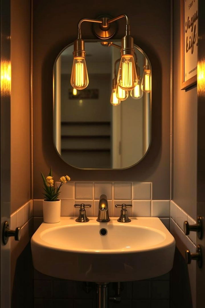 Vintage Style Filament Bulbs - 22 Small Bathroom Lighting Ideas