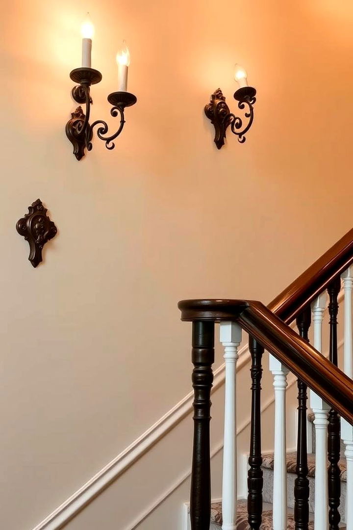 Vintage Style Wall Sconces - 22 Staircase Lighting Ideas