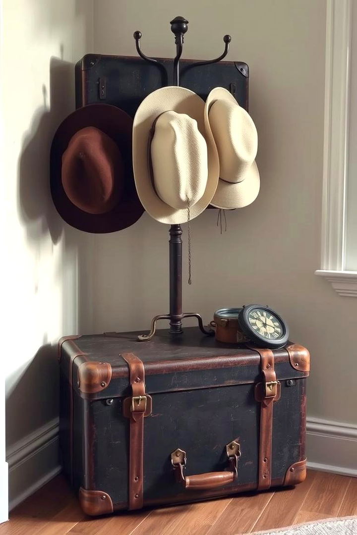 Vintage Suitcase Hat Rack - 22 Hat Rack Ideas
