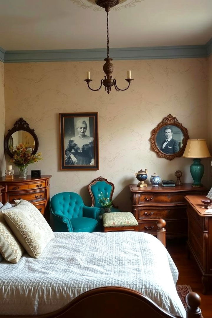 Vintage Teal Accents - 22 Teal Bedroom Ideas