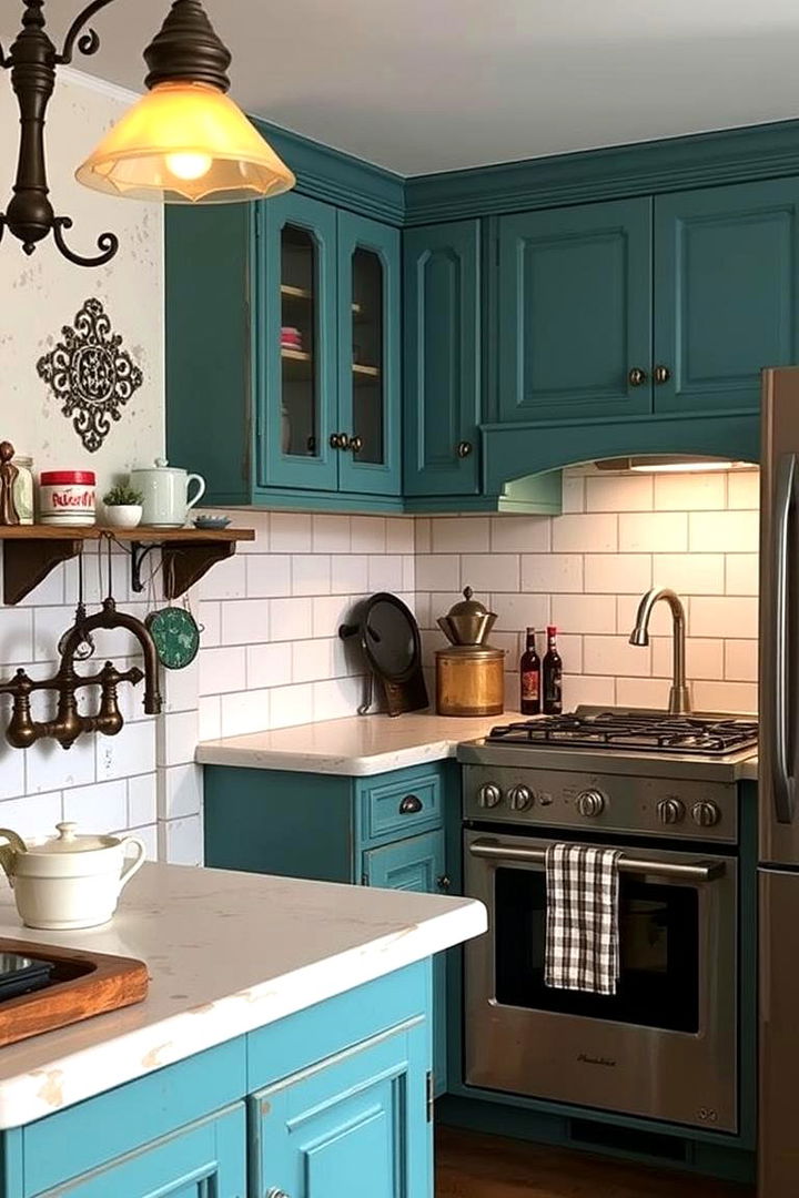 Vintage Teal Charm - 22 Teal Kitchen Ideas