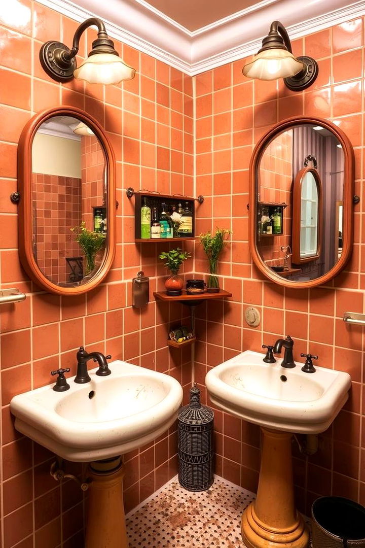 Vintage Terracotta Fixtures - 22 Terracotta Bathroom Ideas