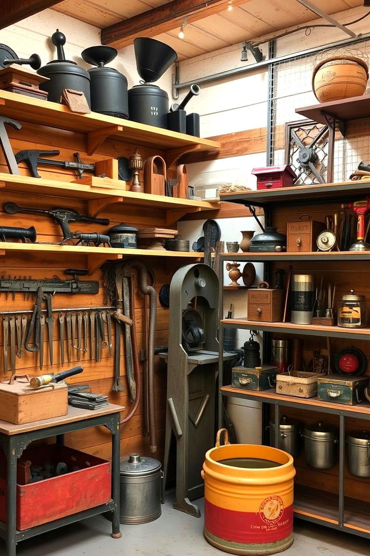Vintage Tools Display - 22 Rustic Garage Ideas