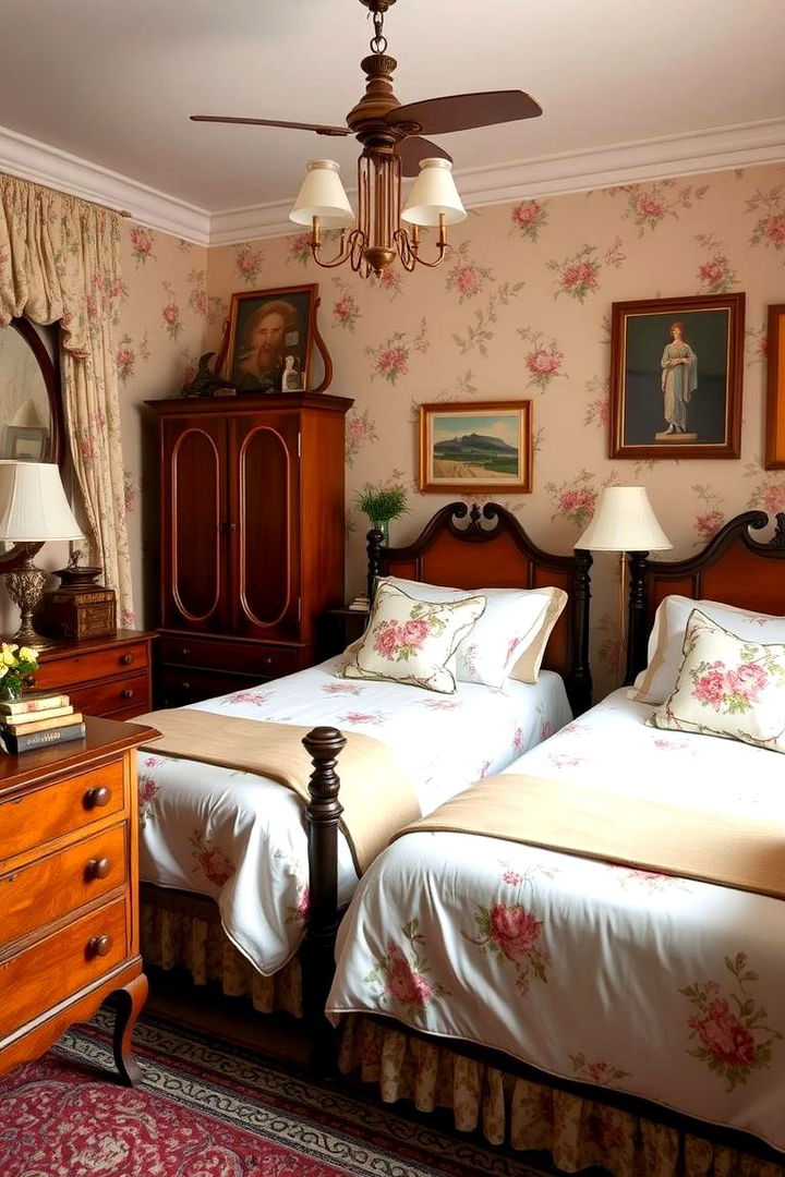 Vintage Touch Elements - 22 Twin Bedroom Ideas