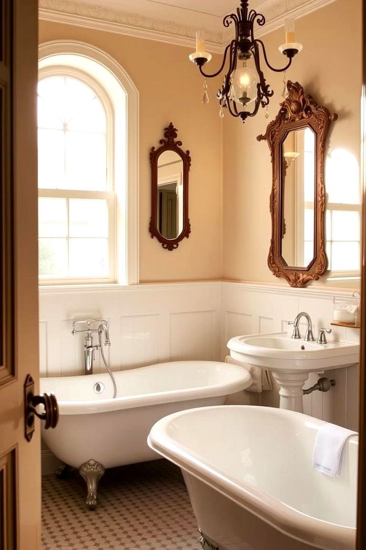 Vintage Touch for Character - 22 Beige Bathroom Ideas