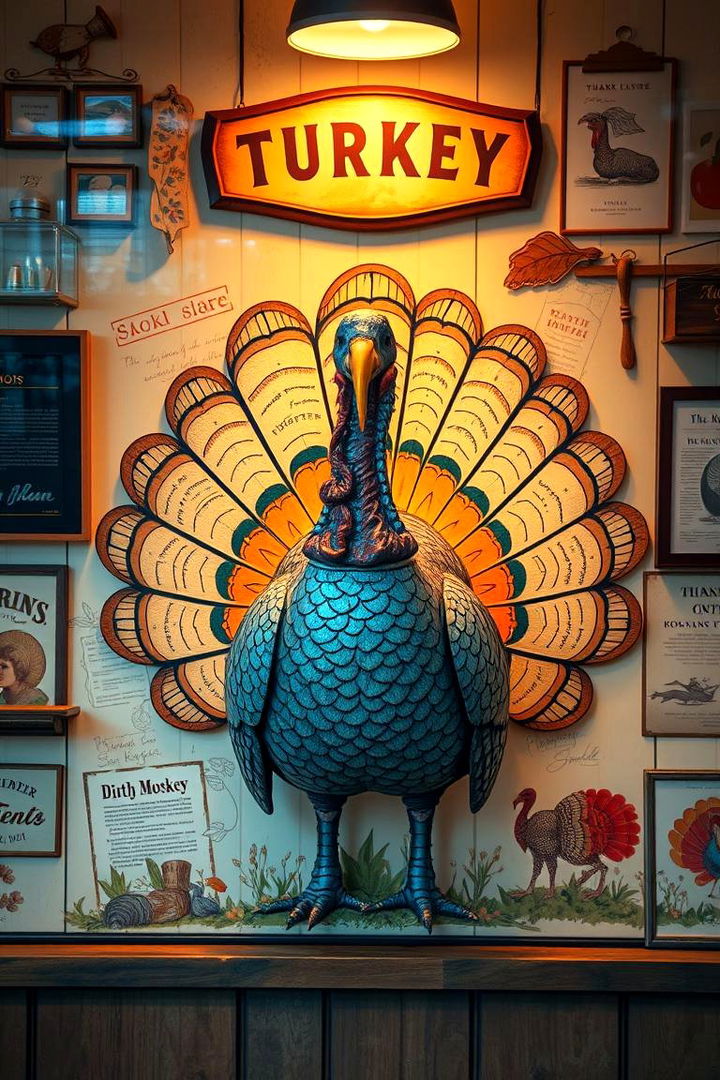 Vintage Turkey Motifs - 22 Thanksgiving Decor Ideas