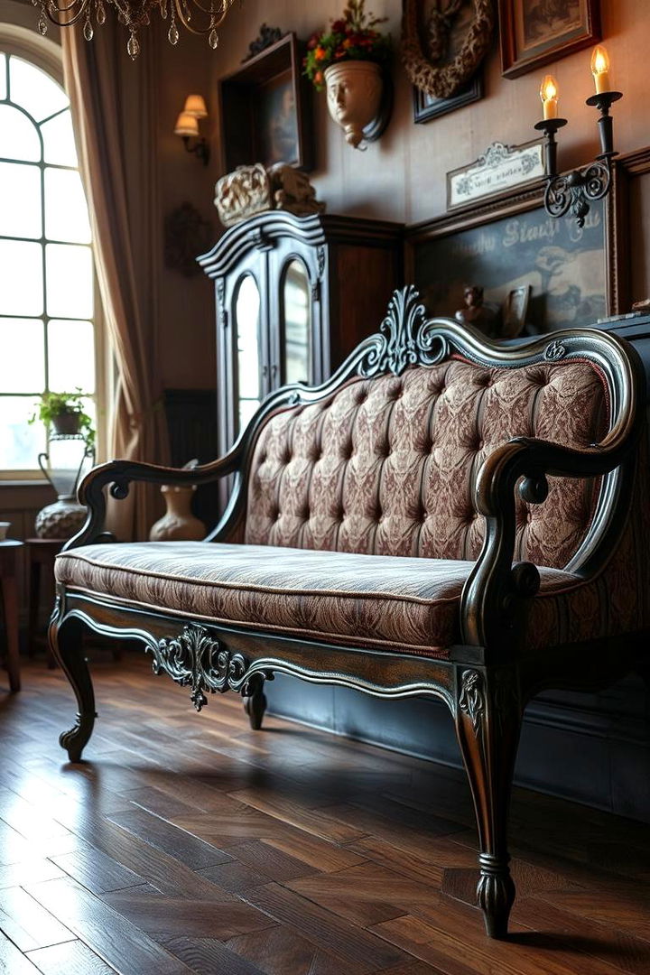 Vintage Upholstered Bench - 22 Bedroom Bench Ideas