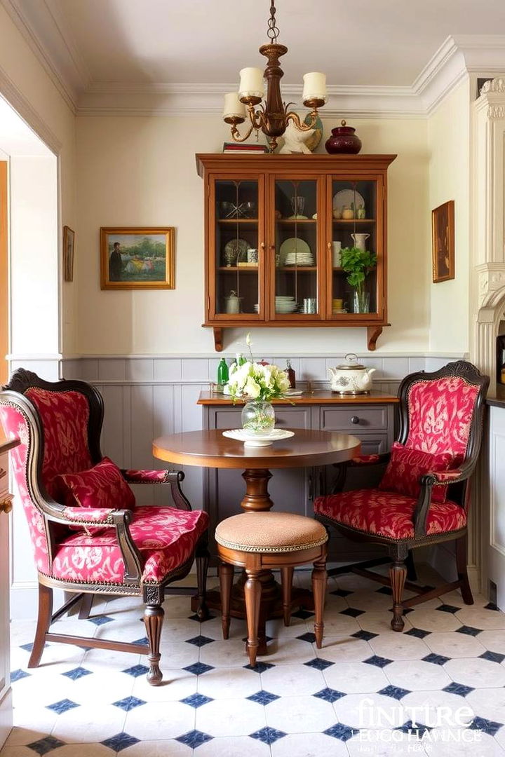 Vintage Upholstered Seating - 22 Victorian Kitchen Ideas