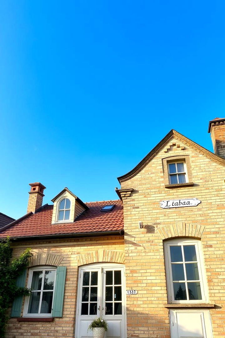 Vintage Vibe Integration - 22 Beige Brick Exterior Home Ideas