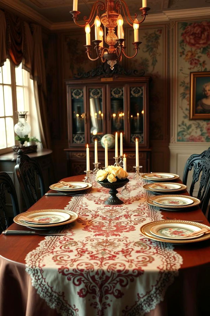 Vintage Victorian Table Runners - 22 Table Runner Ideas